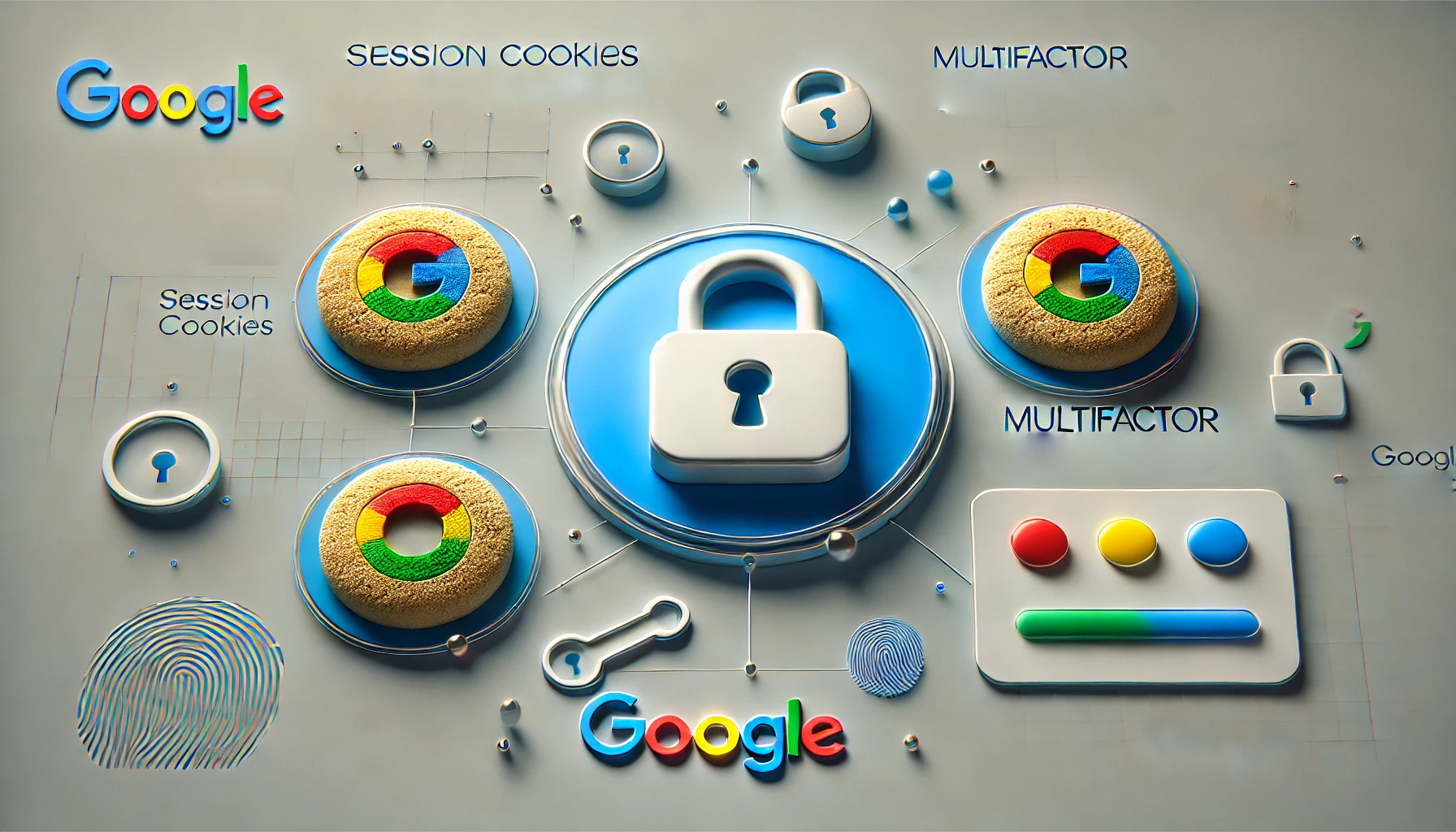 Illustration d'une faille de sécurité Google, où des cookies volés permettaient de contourner l'authentification multifactorielle (MFA)
